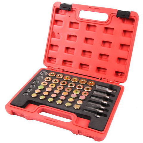 114pc Oil Pan Thread Repair Kit Sump Gearbox Drain Plug Tool Set M13 - M22 ► Photo 1/2
