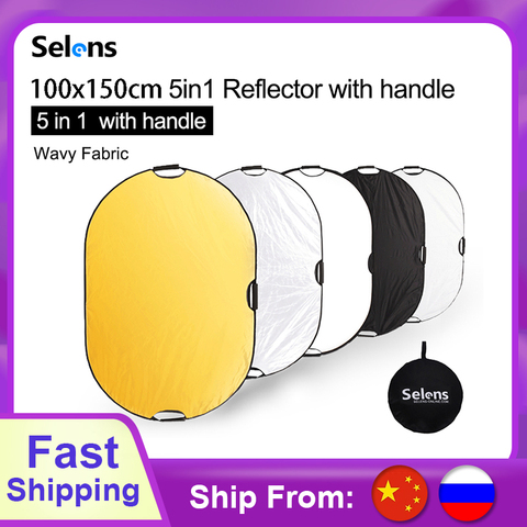 100x150CM 5 in 1 reflector photography light reflector Portable Camera light reflector with Carry Case reflector for Photography ► Photo 1/6