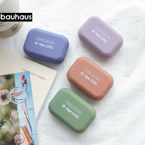 Frosted Mini Rubber Paint Square Contact Lens Case ► Photo 1/5