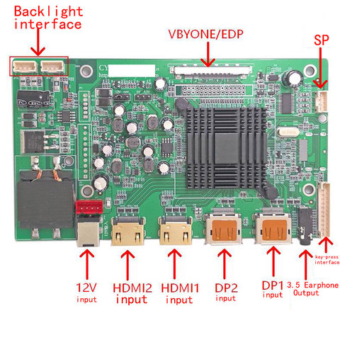 universal hd LCD 4K driver board HDR Freesync edp VBO 4K 60hz 2K 120HZ 144Hz LCD LED driver board mainboard For diy display ► Photo 1/4