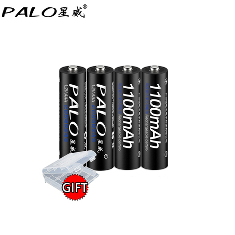 4pcs PALO rechargeable Bateria AAA Batteries NI-MH 1100mAh Low-Self discharge AAA Rechargeable Battery 3a For Microphone ► Photo 1/6