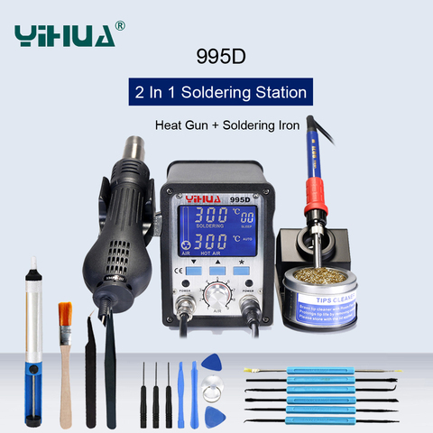 YIHUA 995D Heat Gun Soldering Station Electric Soldering Iron Hot Air Gun Desoldering Station BGA SMD Repair Rework Station Tool ► Photo 1/6