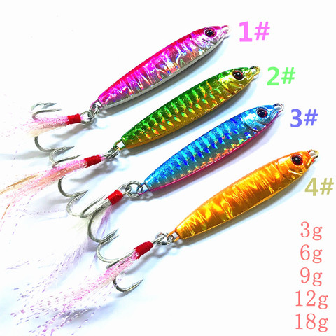 Ufishing Iron Minnow Fishing Lure 1Piece/Lot Freshwater Spoon Jig Bait 3g 6g 9g 12g 18g VIB Baits pesca ► Photo 1/6