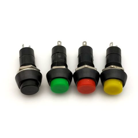 1PSC PBS -11A  Self-locking resetting point, 3A 250V 2 pin  moving button switch, power button switch, opening,12mm ► Photo 1/4