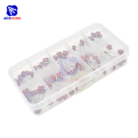 diymore 100PCS 10 Value Capacitance 1nF 4.7nF 10nF 47nF 100nF 470nF CBB Metallized Polypropylene Film Capacitors Assortment Kit ► Photo 1/6