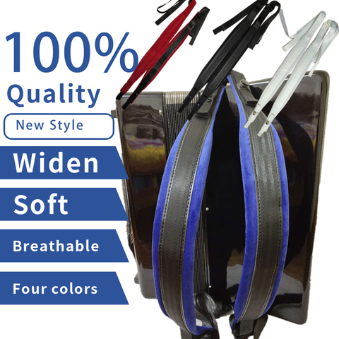 2022 new 1 pair of soft nylon accordion shoulder strap, suitable for 8-120 bass accordion, four colors light and fashionable ► Photo 1/6