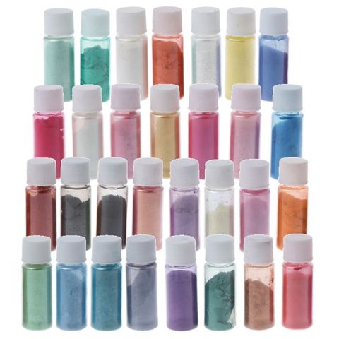 6 Colors/Set Pearlescent Powder Resin Pigment Mica Mineral Powder Dye DIY  Epoxy Resin Jewelry Making
