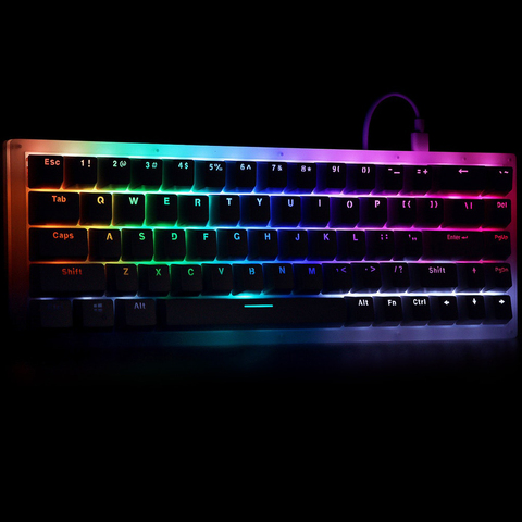 Zeeyoo 65% 68 key Custom Mechanical Keyboard PCB CASE hot swappable switch support lighting effects with RGB switch led ► Photo 1/6