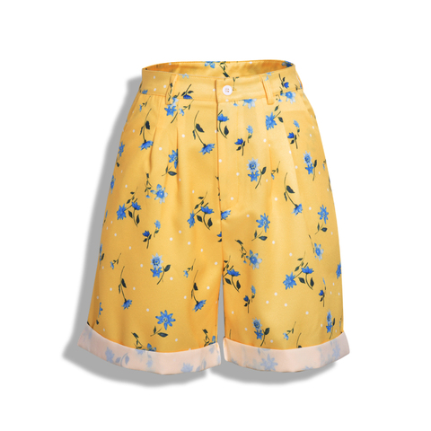 Charmingtrend Shorts pants girls high waist printed shorts pockets fold fashion vintage pants 2022 summer short pants women ► Photo 1/4