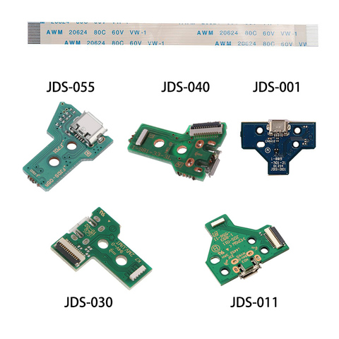 PS4 USB Charge Port JDS-030/JDS-011 & 12 Pin, JDS-001 & 14 Pin, FJDS-055 & 12 Pin Connector Cable Replacement for PS4 Contrller ► Photo 1/6