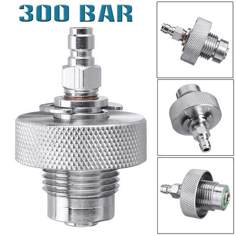 Stainless Steel 300Bar Din Valve with 8MM Quick Disconnect Male Plug for Paintball Air G un Airsoft PCP Air Rifle Fill Station ► Photo 1/6