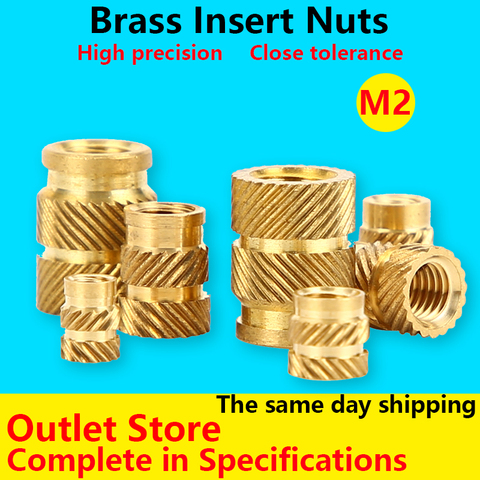 Insert Nuts M2/M3/M5 Double Twill Knurled Brass Nut Hot Pressed into Plastic Injection Hot-melt Brass Inset Nut ► Photo 1/2