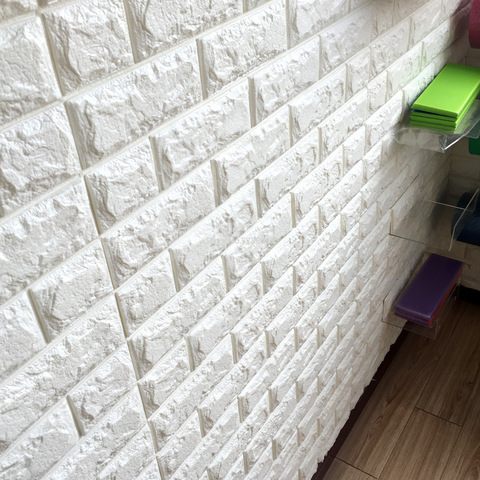 NEW 3D Brick Wall Stickers Wallpaper Decor Foam Waterproof Wall Covering Wallpaper for Kids Living Room DIY Background ► Photo 1/6