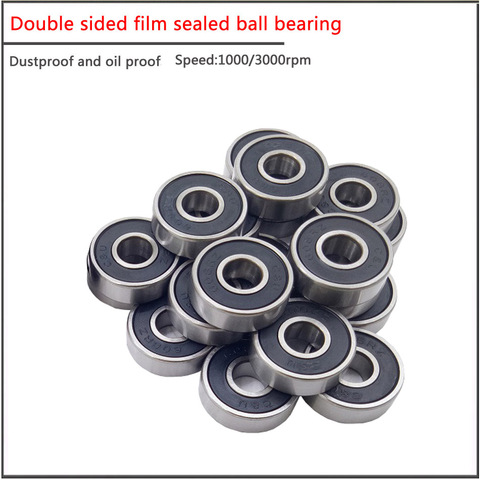 10PCS/SET 606 607 608 609RS Double sided film sealed ball bearing, High Speed Micro Stainless Steel Special bearing for scooter ► Photo 1/6