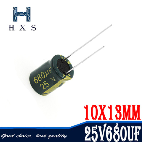 20PCS Higt quality 25V680UF 10X13 680UF 25V 10*13 Electrolytic capacitor ► Photo 1/1