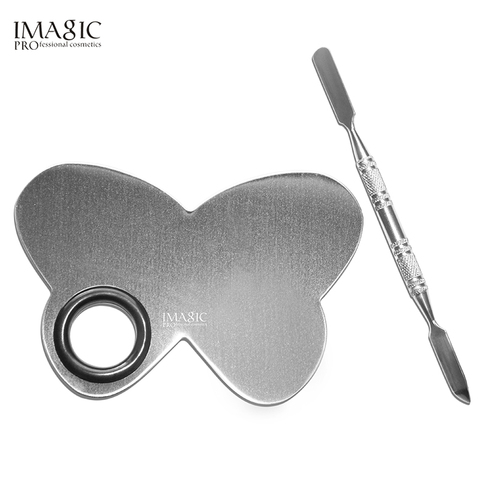 Professional Stainless Steel Butterfly Shape  Makeup Nail Eye Shadow Pigments Cosmetics  Palette Cosmetic Tools ► Photo 1/6