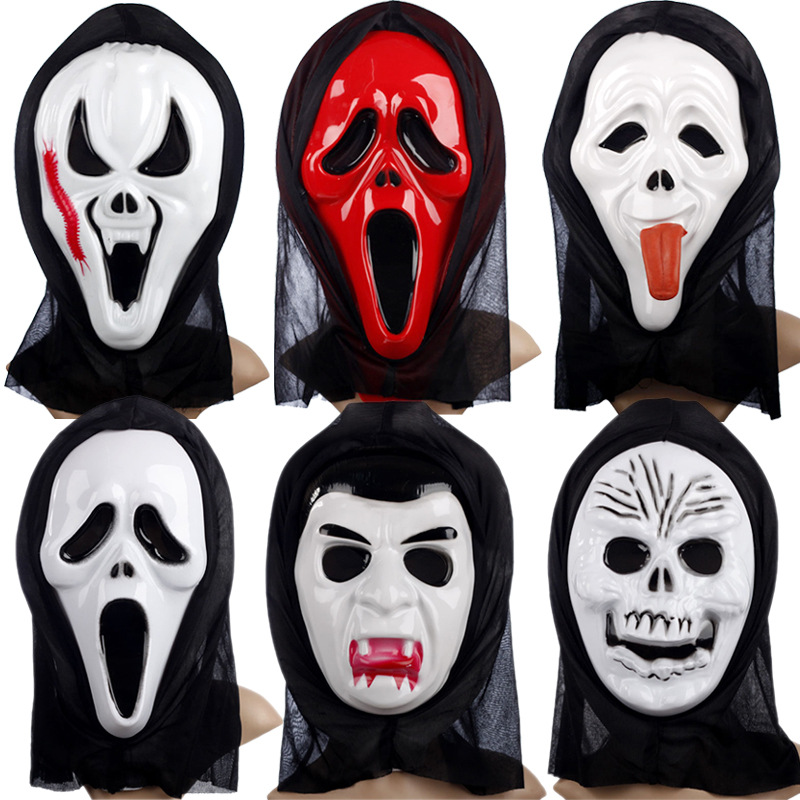 Skeleton Ghost Devil Mask Halloween Ghost Costume Party Adults Clothes Scream