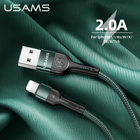 USAMS USB Type C Lightning Cable For Iphone 11 pro max Xs Xr X SE 8 7 6 plus 6s 5s ipad air mini USB C Fast Charging Data Cable ► Photo 1/6