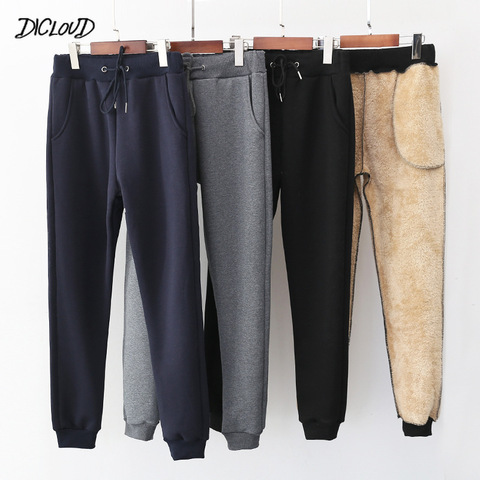 Women's Velvet Pants 2022 Fashion Autumn Winter Warm Women's Trousers Casual Lamb Fur Harem Pants High Waist Sweatpants ► Photo 1/6