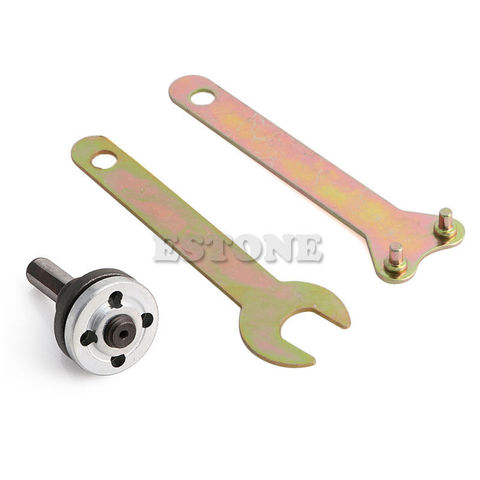 M10/16mm Hole Drill Angle Grinder Mandrel Adapter Disc Holder Spanner Kit Set ► Photo 1/6