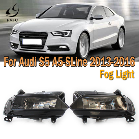 PMFC Fog Light Front Fog Lamp Halogen Clear Whit Bulds Fog Lamp Assembly For Audi S5 A5 S-Line 2013-2016 8T0941699G 8T0 941 700G ► Photo 1/6