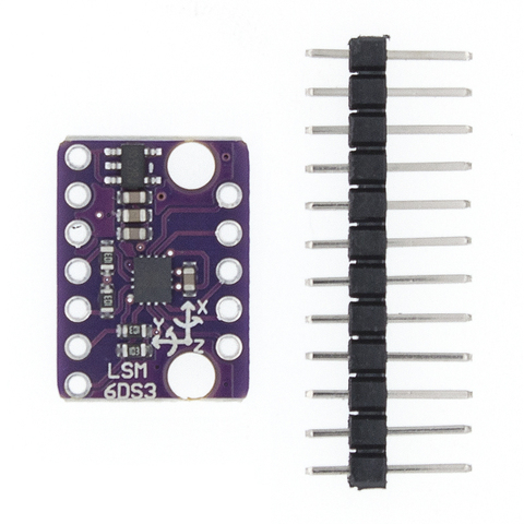 GY-LSM6DS3 LSM6DS3 Accelerometer Gyro Embedded Digital Temperature Sensor Module SPI IIC I2C Interface Module 8kb FIFO Buffer 5V ► Photo 1/6