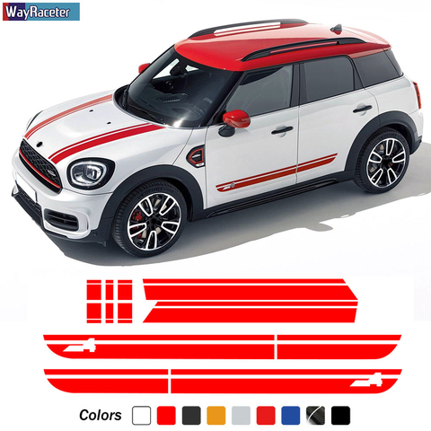 Car Hood Decal Bonnet Band Rear Trunk Body Kit Side Stripes Skirt Sticker For MINI Countryman F60 Cooper JCW Accessories ► Photo 1/6