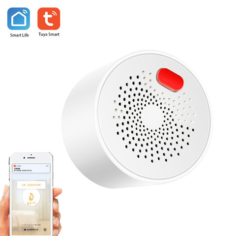 Tuya Smart Gas Detector WiFi Fire Alarm Smoke Sensor Gas Sensor For House Security Automatic Alarm SmartLife APP Control Notice ► Photo 1/6