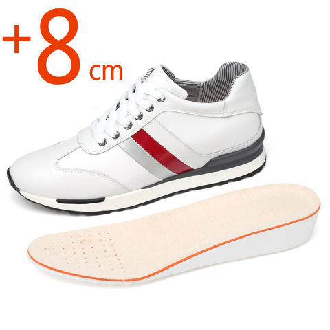 Elevator Shoes Men Sneakers Heightening Shoes Men Increase Shoes Height Increase 8CM Leather Sneakers Leather Shoes Tall Shoes ► Photo 1/6