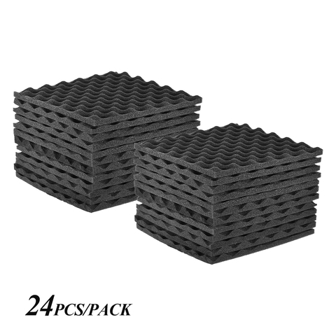 12/24 Pack Studio Acoustic Foams Panels Sound Insulation Foam 30 * 30cm/ 12 * 12in Sound insulation foam Sound absorbing cotton ► Photo 1/6
