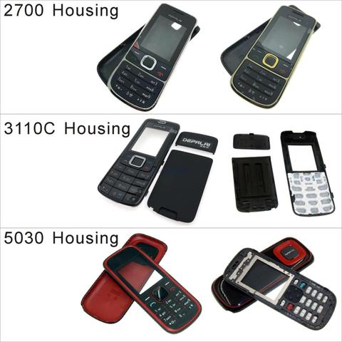 For Nokia 2700 3110C 5030 Housing Front Faceplate Frame Cover Case+Back cover/battery door cover+Keypad ► Photo 1/6
