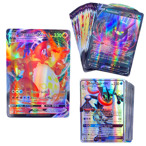 300 Pcs Unique Pokemon Gx Trading Cards Shining Vmax Battle Game