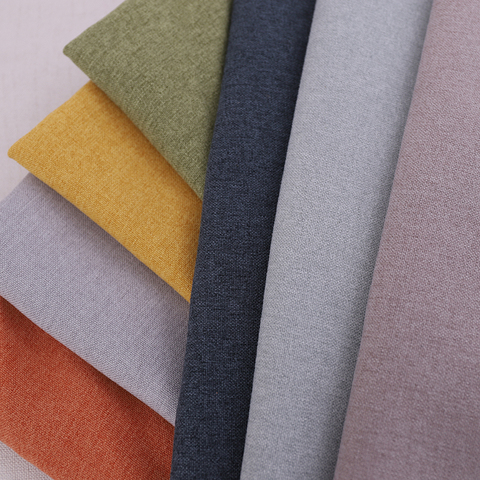 Sofa Fabrics Solid Plain Fabric For Sofa Linen Textile Blackout Fabric Material For Curtain ► Photo 1/5
