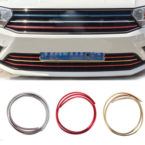 1 Roll  Universal Grille Clips Car Chrome Protection Wheel Rim Collision Strips Exterior Decoration 1m/2m/4m ► Photo 1/6