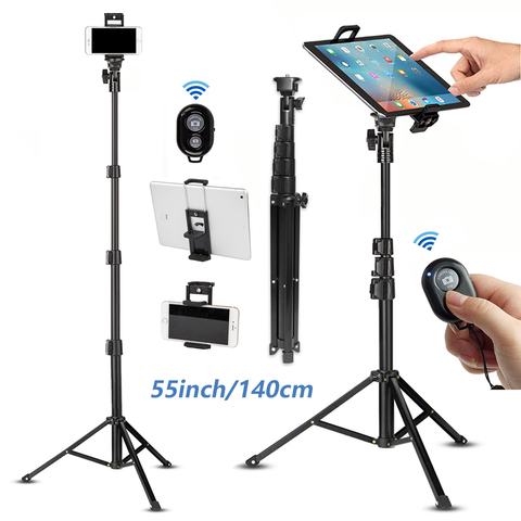 Cell Phone Selfie Stick Travel Tripod Stand for Mobile Phones iPhone iPAD HUAWEI Xiaomi Redmi Tablets wireless Bluetooth Portabl ► Photo 1/6