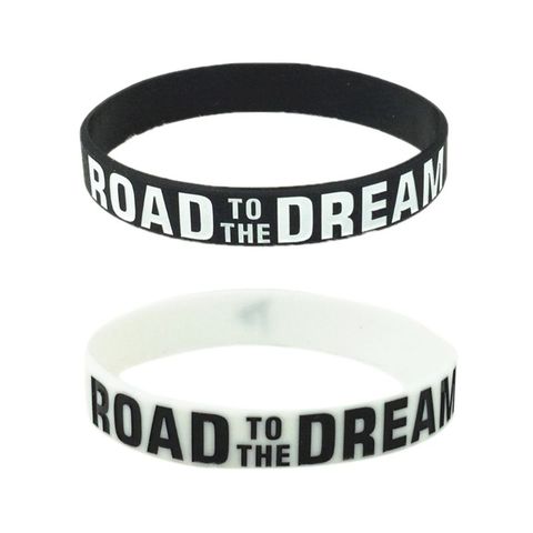 Road to the Dream Motivational Bracelet Silicone Rubber Wristband Inspirational ► Photo 1/6