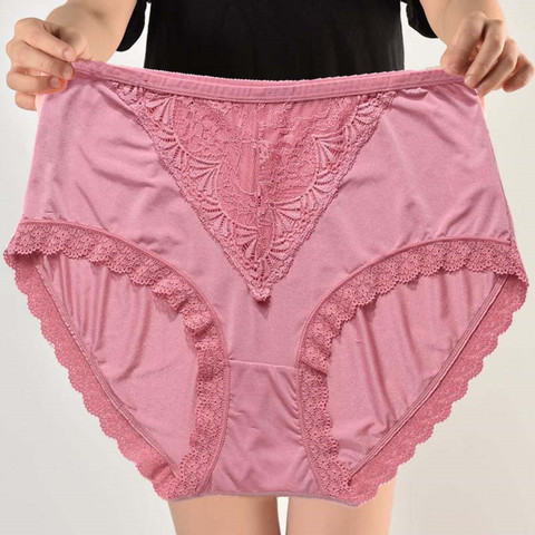 Extra Large Size 150kg Lace Sexy Underwear Women's High Waist Ultrathin Breathable Triangle Shorts Lingerie Plus Size Panties ► Photo 1/6