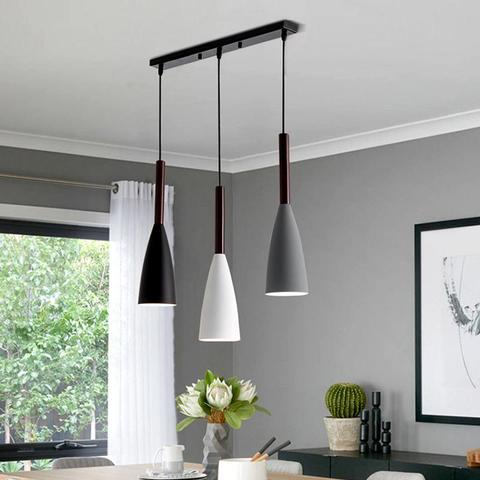 Modern 3 Pendant Lighting Nordic Minimalist Pendant Lights Over Dining Table kitchen island hanging lamps dining room lights E27 ► Photo 1/6