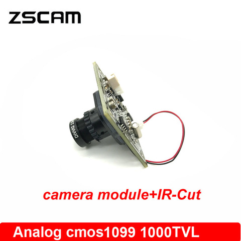 Home Security Analog Surveillance CCTV Mini Camera Module Board 1099 Cmos Sensor 1000 TVLS With IR-CUT Filter And BNC Cable ► Photo 1/3