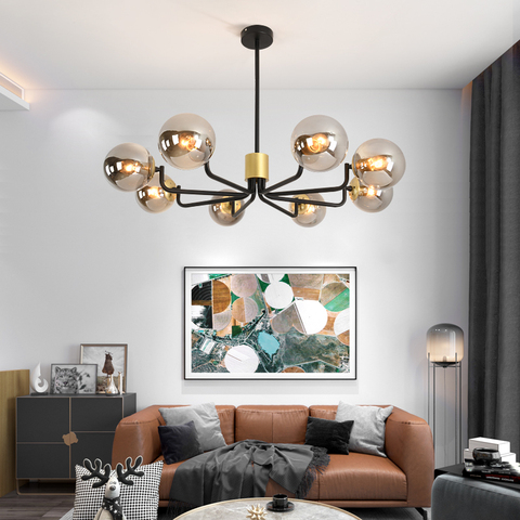 Fss Modern Nordic Chandelier Lighting 4 Color Lights LED Edison 6 Lights Chandeliers Indoor Light Fixtures Bulbs Lamp AC110-220V ► Photo 1/1