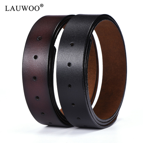 100% Pure Cowhide Belt Strap 3.3CM No Buckle Genuine Leather Belts With Holes High Quality ► Photo 1/5