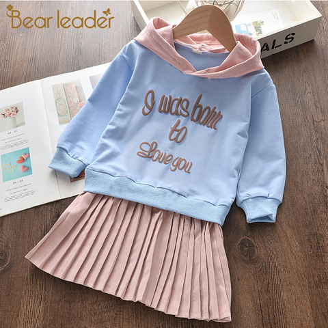 Bear Leader Baby Girls Dress New Spring Casual Ruffles A-Line Striped Full Sleeve Kids Dress for 3T-7T Autumn Letter Vestido ► Photo 1/6