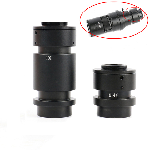 0.4X 1X Industry Monocular Lens Eyepiece Adapter For CCD Video Microscope Camera 200X/500X Lens ► Photo 1/4