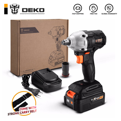 DEKO GBW20DU2 4000mAh 20-Volt Max Brushless Electric Impact Power Wrench Lithium-Ion Battery 1/2-inch/13mm Chuck 2000 rpm ► Photo 1/6
