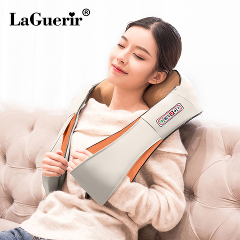 LaGuerir Home Car U Shape Electrical Shiatsu Back Neck Shoulder Body Massager Infrared Heated Kneading Car/Home Massager ► Photo 1/6
