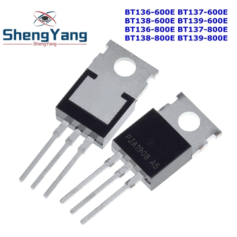 10PCS BT136-600E BT137-600E BT138-600E BT139-600E BT136-800E BT137-800E BT138-800E BT139-800E TO-220 BT136 BT137 BT138 BT139 IC ► Photo 1/5