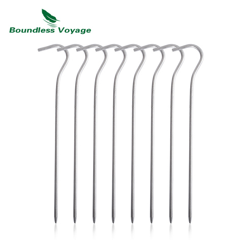 Boundless Voyage Titanium Tent Pegs Outdoor Camping Tent Stakes Canopy Nail  Ground Pin Tent Accessories ► Photo 1/6