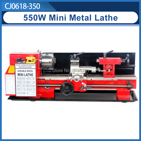 550W Mini high-Precision DIY Shop Benchtop Metal Lathe Tool Machine Variable Speed Milling 80mm chuck 350mm working length ► Photo 1/4