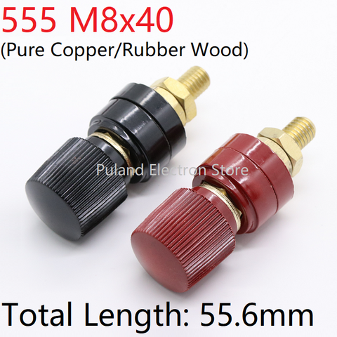 Copper 555 M8x40 Wire Binding Post Thread Screw Dia 8mm Lithium Battery Weld Inverter Clamp Power Supply Connect Terminal Splice ► Photo 1/6