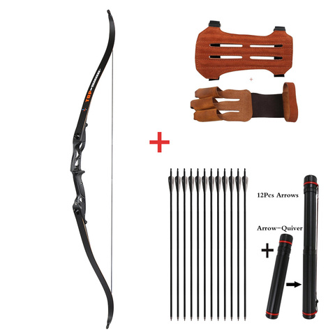 30-50lbs 56 Inch Recurve Bow Take-down Bow for Hunting Sports Shooting Metal Riser+Carbon Arrows Archery Target Shooting Outdoor ► Photo 1/6